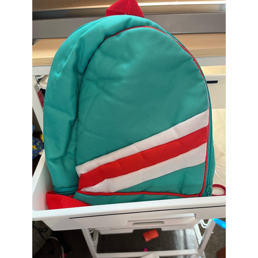 Hallmark Interactive Story‎ Buddy Mini Backpack Teal Red White Tic-Tac-Toe Game